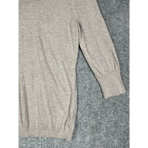 Banana Republic Knit Ruffle Ribbed‎ Pullover Sweater Womens Medium 3/4 Sleeve - Picture 8 of 15